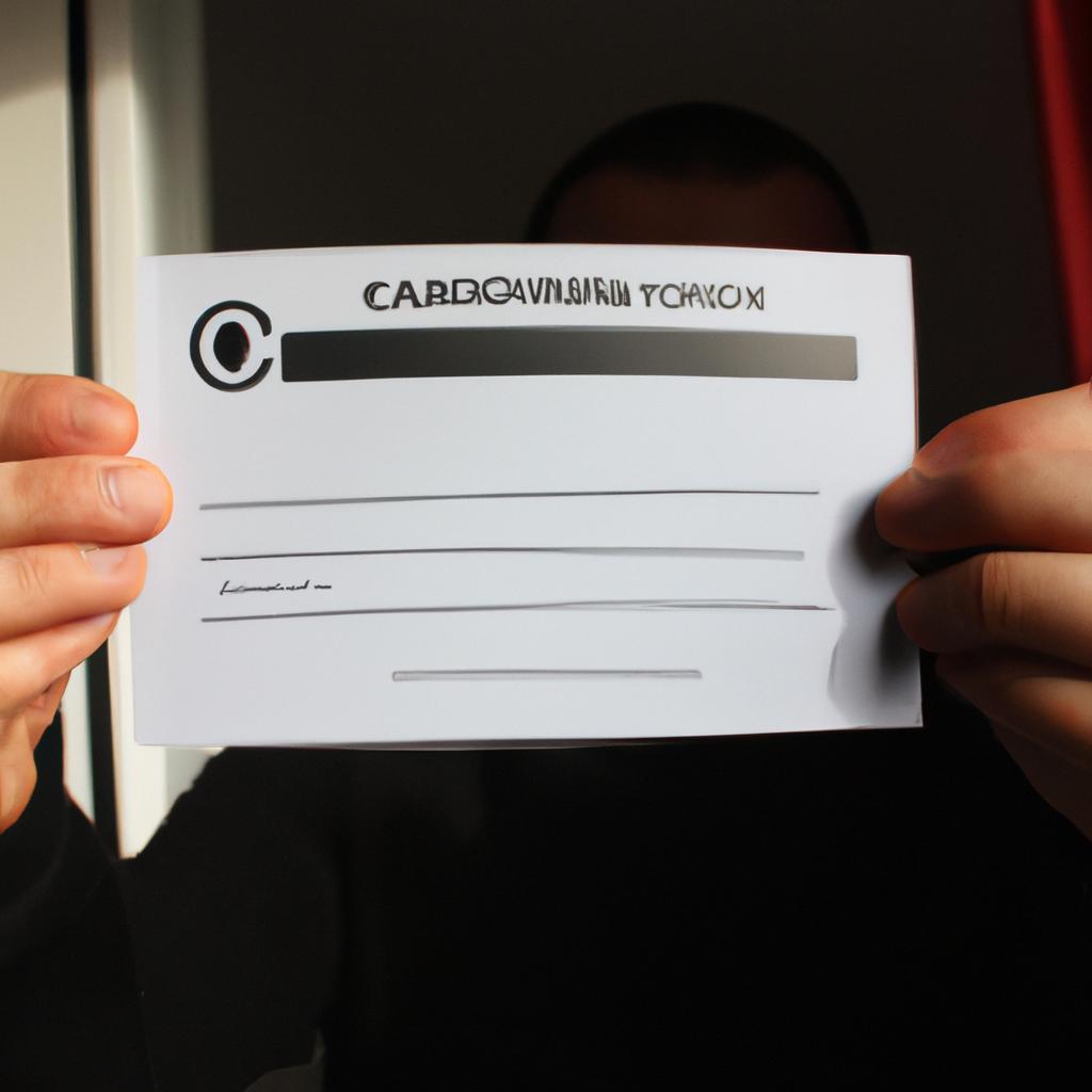 Person holding carbon credit certificate